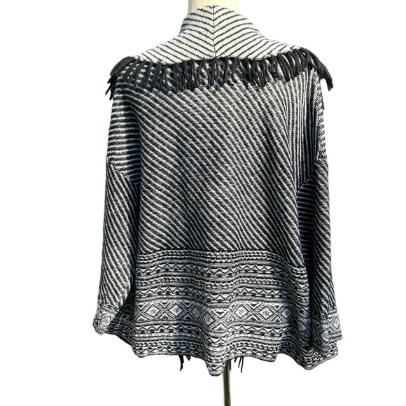 Joie Jocope Open Front Jacquard Cardigan Size Medium - Picture 5 of 9